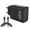 Carregador rápido PD65W USB-C para portáteis, smartphones