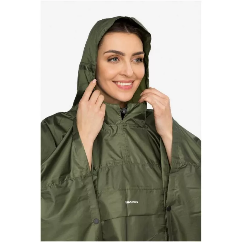 Poncho de chuva para adulto VIKING Vesper Backpack verde UNI