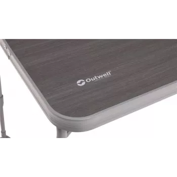 Mesa Outwell Coledale M cinzento — tampo e estrutura de alumínio, 680×1000 mm, altura 56 cm
