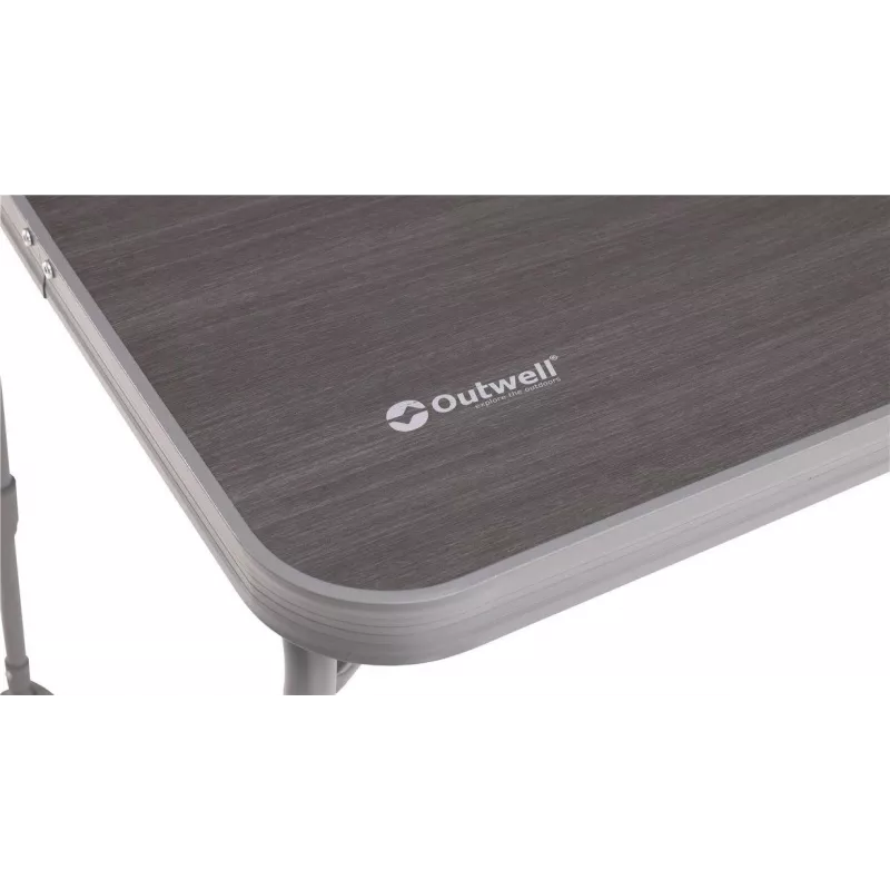 Mesa Outwell Coledale M cinzento — tampo e estrutura de alumínio, 680×1000 mm, altura 56 cm