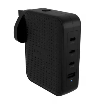 Hyper HyperJuice 145W USB-C GaN Carregador de viagem com 4 portas - Preto