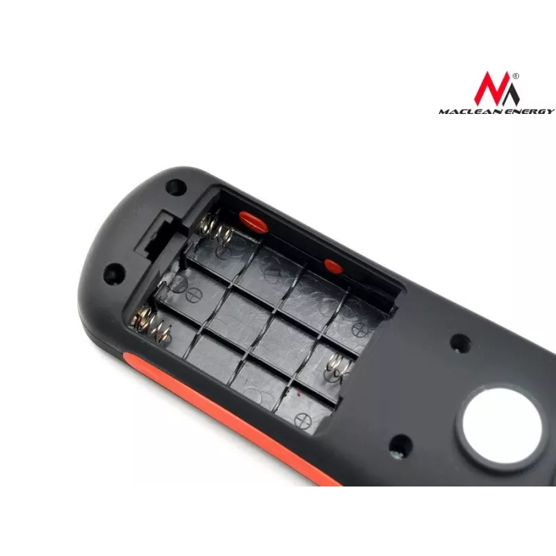Lanterna de oficina MACLEAN MCE03 — 24 LEDs, base magnética e gancho, a pilhas (3×AAA)