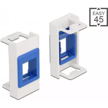 Suporte Keystone DeLOCK Easy 45 Módulo 22,5 x 45 mm branco azul