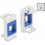Suporte Keystone DeLOCK Easy 45 Módulo 22,5 x 45 mm branco azul