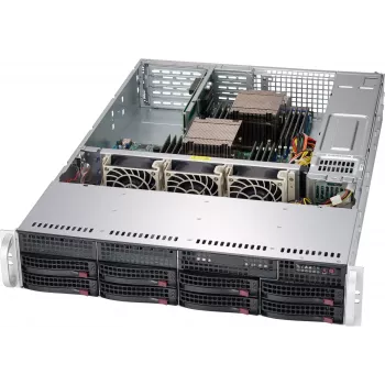 Supermicro SuperChassis 825TQC-R802WB Caixa para servidor em rack 2U, 800 W, Preto