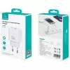 Carregador usams USA001630 25W, 1× USB-A + 1× USB-A, carregamento rápido