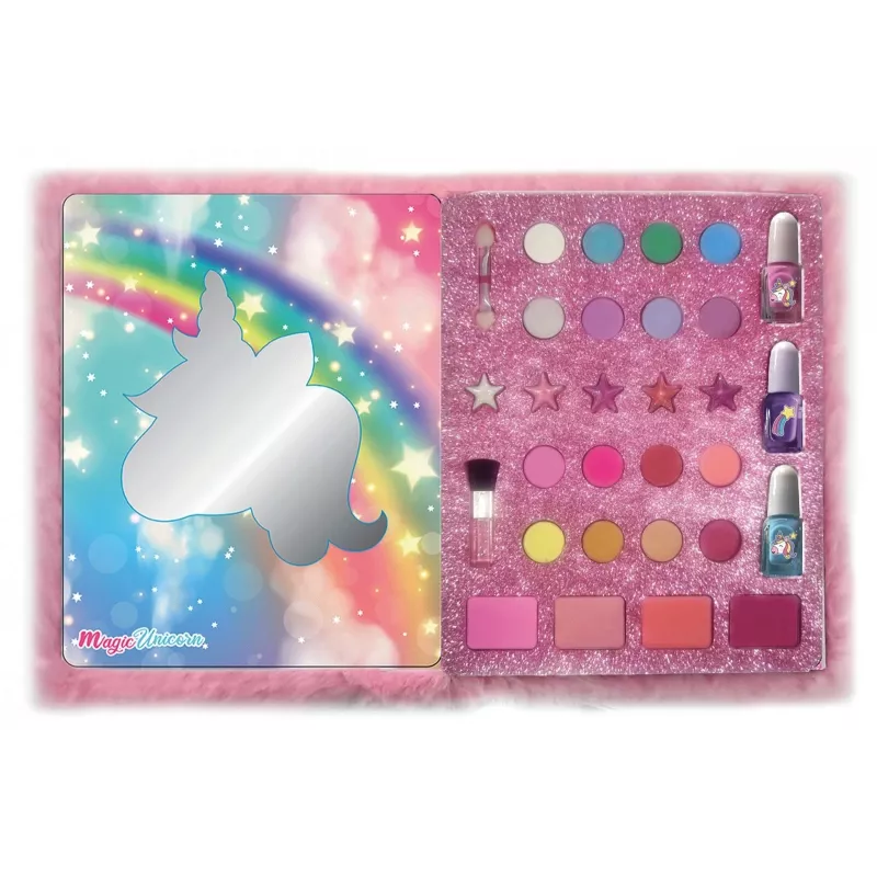 Caderno com capa de unicórnio fofa, Clementoni – estilo diário de maquilhagem