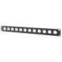 Lanview LVR1U-12D-BL painel de rack 1U de 19 polegadas com 12 furos para XLR universal tipo D