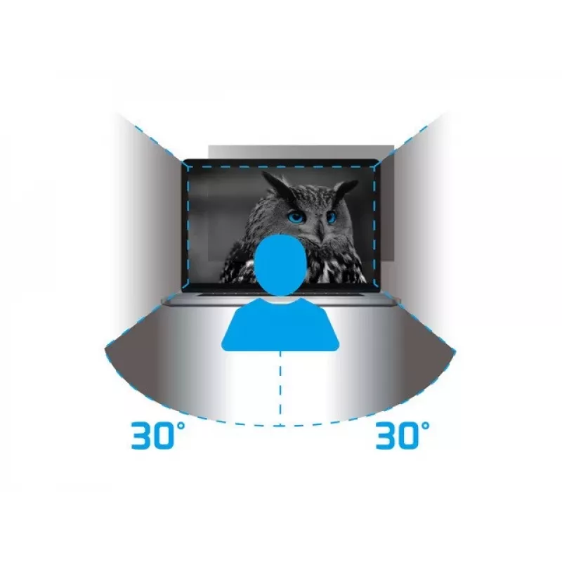 NATEC Owl NFP-2118 filtro de privacidade para monitores de 27 polegadas (68,6 cm) 16:9, 598×337 mm, antirreflexo, preto