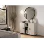 Cómoda Cama Meble SOHO 120×41×80 cm — frentes cor de cashmere, estrutura preta