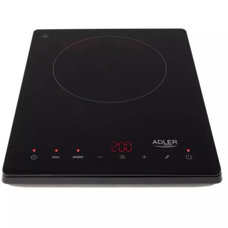 Placa de cozinha Adler AD 6513 Preta Aparelho de mesa 29 cm Zona Placa de indução 1 Zona(s)