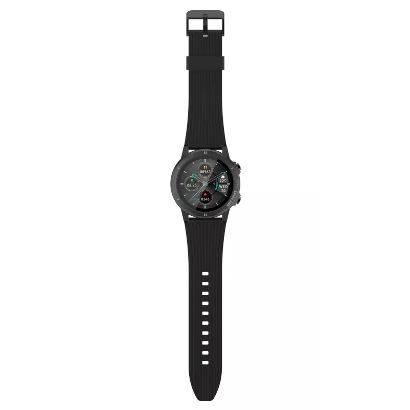Denver SW-351 smartwatch, ecrã tátil IPS de 1,3″, sensor de frequência cardíaca, IP68, Bluetooth, preto