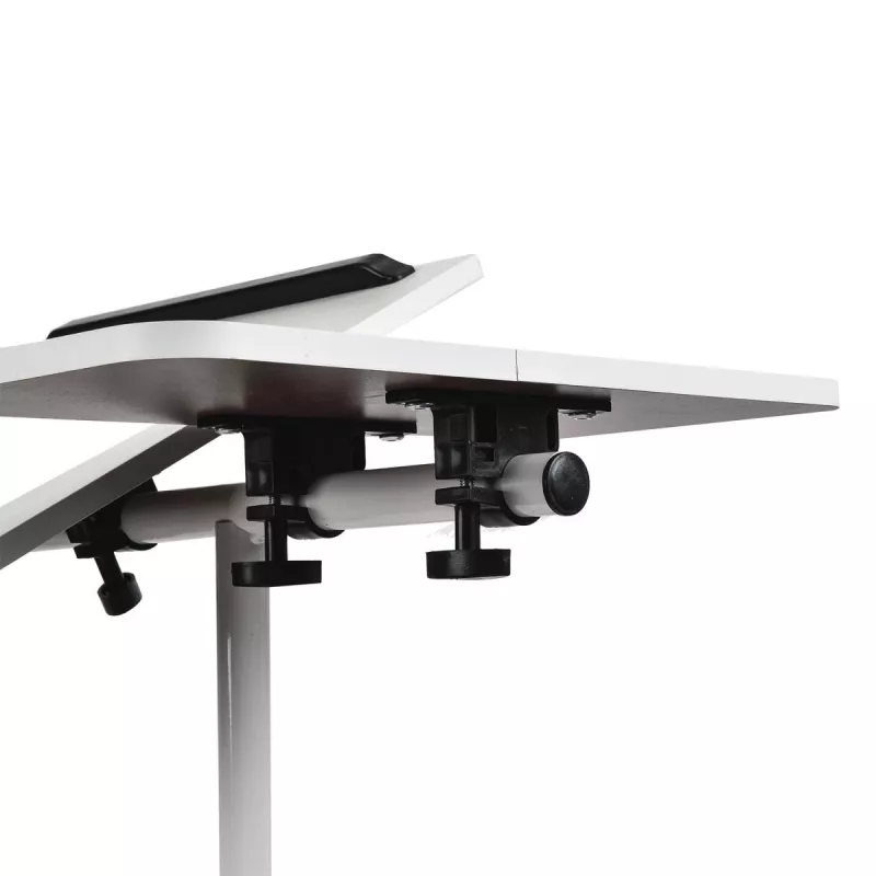Maclean suporte móvel para secretária/portátil, branco, altura ajustável 59-89 cm, máx. 30 kg, MC-121 W