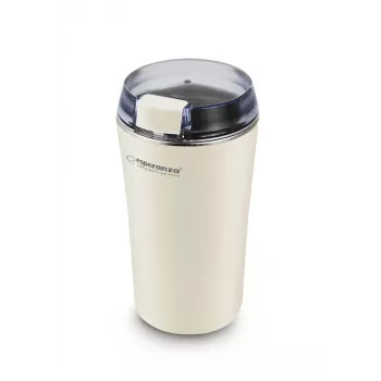 Moinho de café com lâminas de aço inoxidável ESPERANZA EKC008W, 160 W, capacidade 70 g, diâmetro 8,7 cm, altura 17 cm, branco