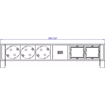 Bachmann DESK2 3xCEE7/3 2xCM 902.607 corrente 0 2m GST18 RAL9005