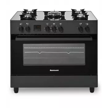 Fogão a gás/elétrico independente Ravanson KWGE-K90, 5 zonas de cozedura, 90 cm, forno 105 L, controlo tátil