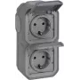 Legrand Plexo novo APWG 069744L Tomada SCHUKO IP44 cinzento 2 tomadas vertical 5 (069744L)
