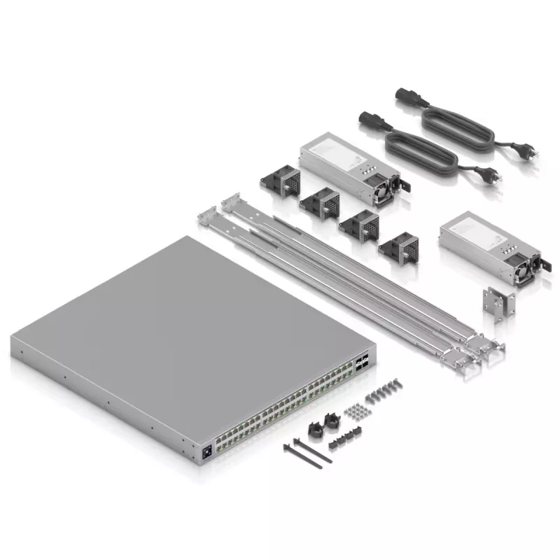 Ubiquiti ECS-48-POE (2150W) ENTERPRISE-GRADE de 48 PORTAS, switch Layer 3 Etherlighting POE+++, 10 Gbe RJ45, 25G SFP28