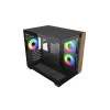 Caixa de PC Cooler Master Elite 481 Wood — mATX de câmara dupla com design em madeira natural e dois painéis de vidro temperado