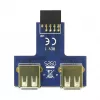 DeLOCK 9 pinos 2,54 mm 2 x USB 2.0 1 x 9 pinos 2,54 mm preto azul prateado