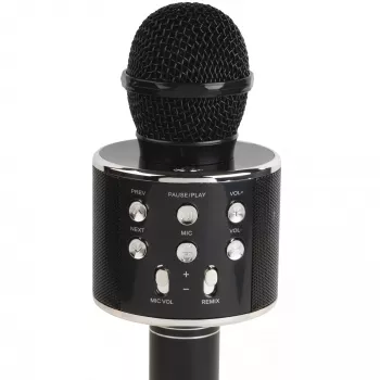 Microfone de karaoke Denver KMS-20BMK2 com altifalante Bluetooth, preto