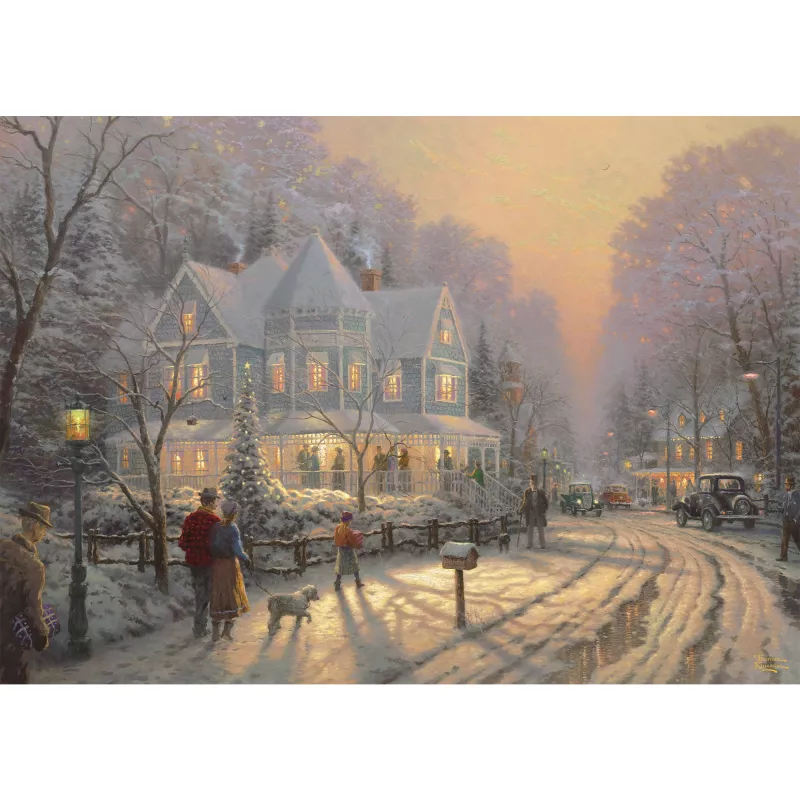 Thomas Kinkade Studios: Dias de Natal festivos, puzzle 1000 peças