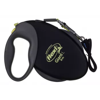 flexi Giant L Trela retrátil para cães, 8 m fita, Preto/Amarelo