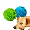 Brinquedo para cães Hilton Squeak Ball 6,3 cm – bola com guincho de borracha, 1 unid., azul, para todas as raças