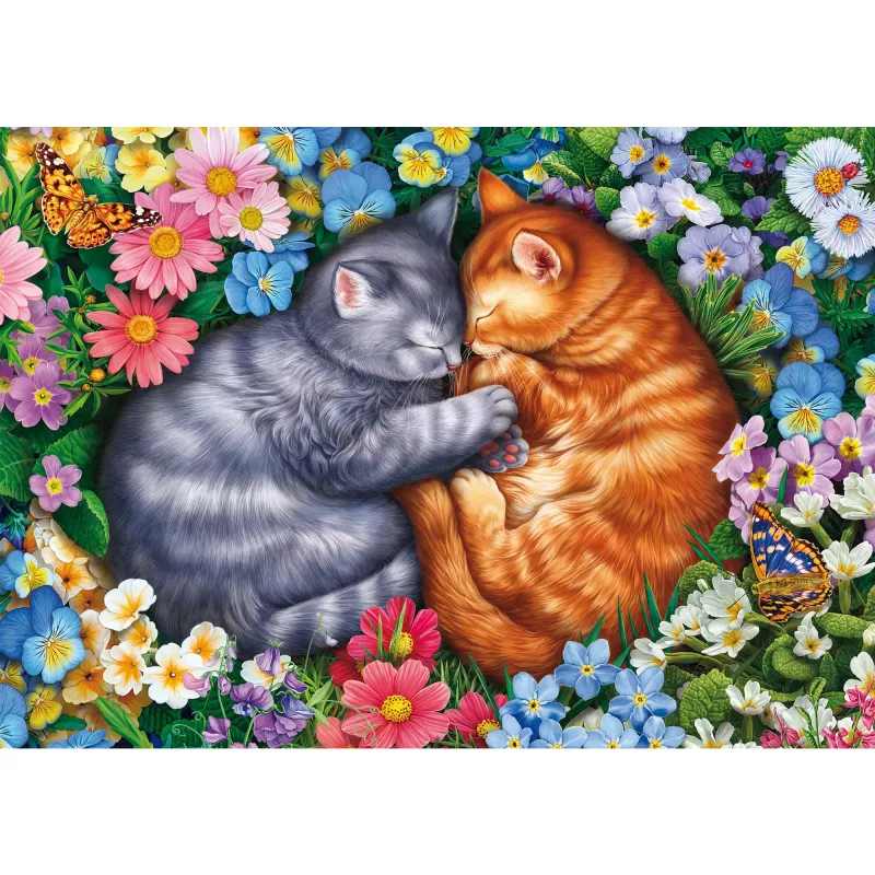 Jigsaw Puzzle schmidt spiele Sleeping Velvet Paws 1000 peças