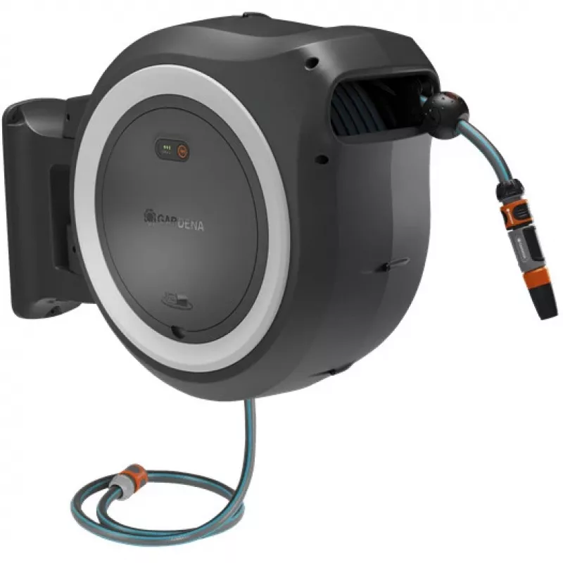 Gardena PowerRoll XL 18V caixa de mangueira de parede a bateria, 35 m, sem bateria