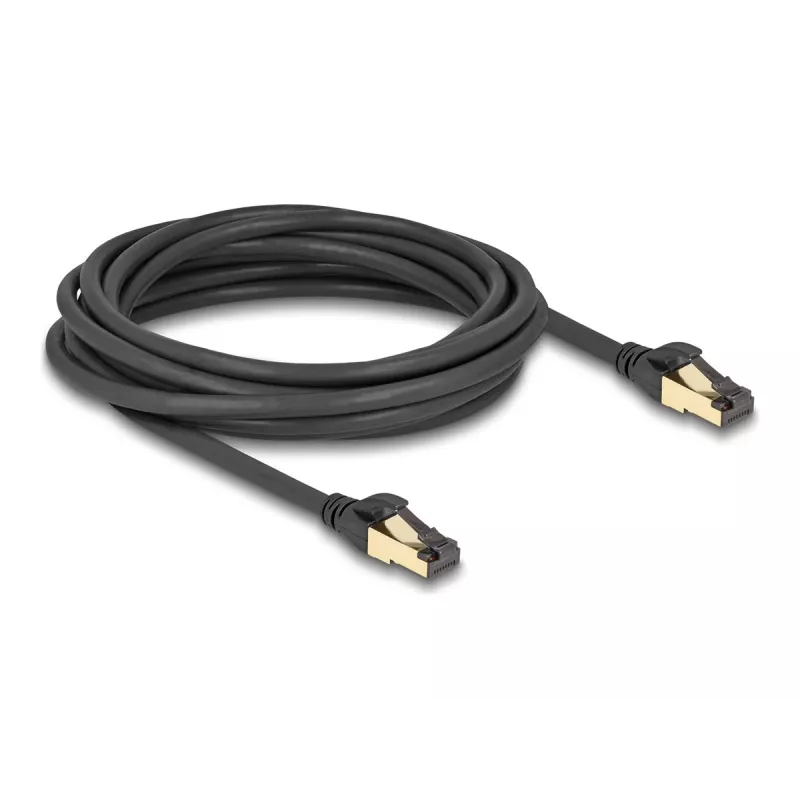 Cabo de rede DeLOCK RJ45 Cat.6A ficha para ficha S/FTP 5m preto