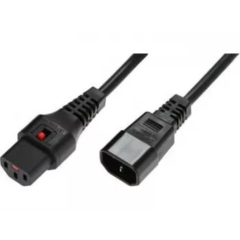 Cabo de alimentação Microconnect PC1022 preto 3 m conector fêmea C14 conector fêmea C13