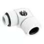 Conector BitsPower BP-DWE90RMLA12 — conector em latão de 90°, branco, Ø 12 mm
