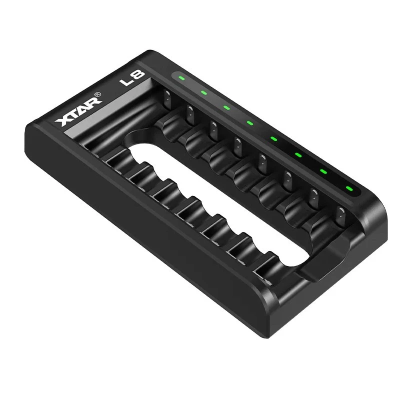 Carregador de baterias AA/AAA 1,5 V e 1,2 V, inteligente - 8 slots