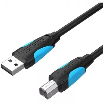 Cabo USB 2.0 A para USB-B Vention VAS-A16-B500, 5 m, preto, macho-macho, 480 Mbit/s