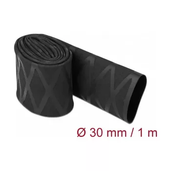 Tubo termorretrátil DeLOCK 19596 padrão X antiderrapante 1 m x 30 mm preto
