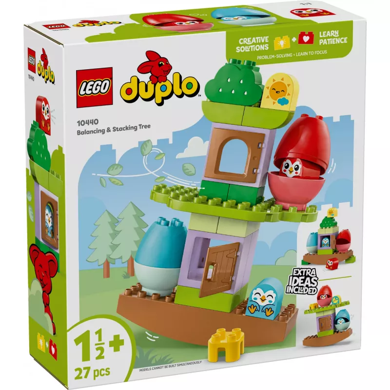LEGO DUPLO 10440 Árvore de equilíbrio e empilhar, brinquedo de construção, 27 peças, 18 meses+, colorido