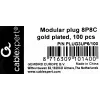 Ficha RJ45 GEMBIRD PLUG3UP6/100, Cat5, ficha reta, transparente, contactos dourados, pack de 100