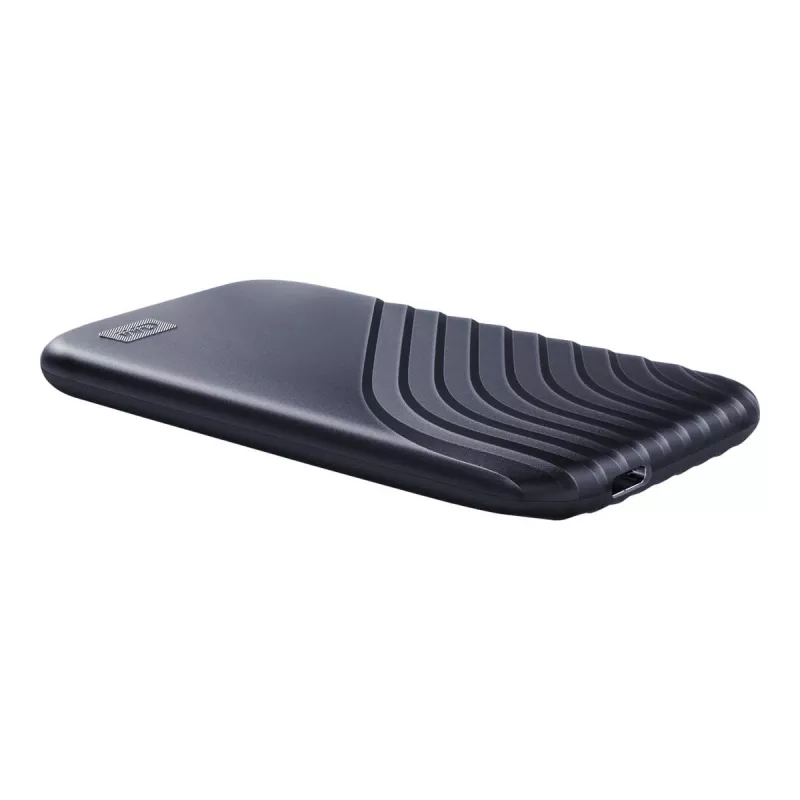 WD My Passport SSD WDBAGF0010BBL - SSD - encriptado - 1 TB - externo (portátil) - USB 3.2 Gen 2 (conector USB-C) - AES de 256 bits - azul meia-noite