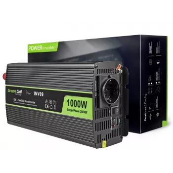 Conversor de tensão Green Cell INV09 para automóvel 1000 W preto