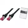 Cabo de rede ShiverPeaks BS75711-AS 1m Cat6a S/FTP preto