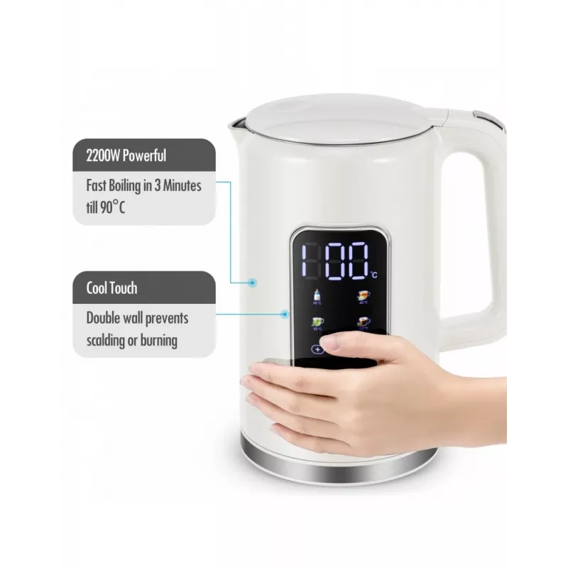 Chaleira Forme FKG-8217, sem fios, aço inoxidável, capacidade de 1,7 L