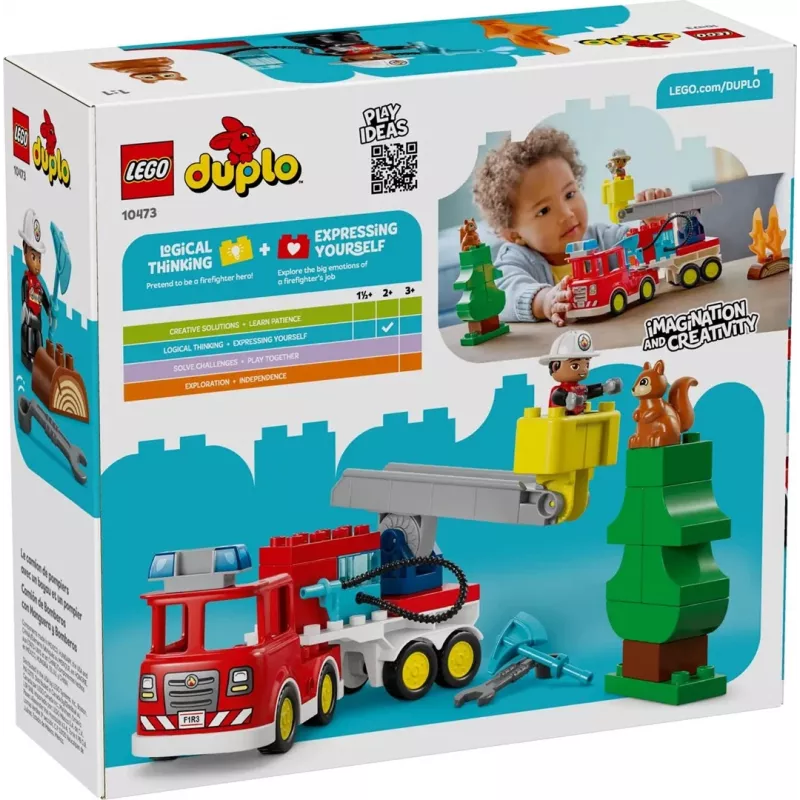 LEGO DUPLO 10473 Carro de Bombeiros com Mangueira e Bombeiro