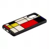Capa de proteção iKins para Samsung Galaxy S20, preto design Mondrian