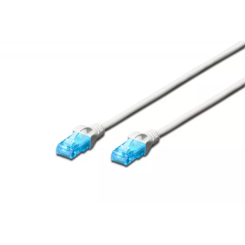 Cabo patch CAT 5e U-UTP 0,5m branco