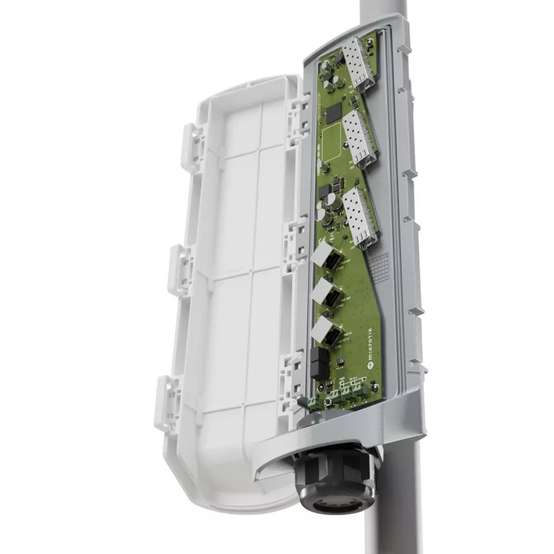 Switch de rede MikroTik CSS606-1G-2Gi-3S+OUT switch de 6 portas com uplinks 1G e 10G SFP+