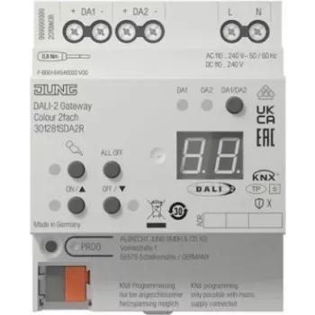 Gateway Jung 30128 1S DA2 R KNX DALI-2 Gateway Cor 2 canais