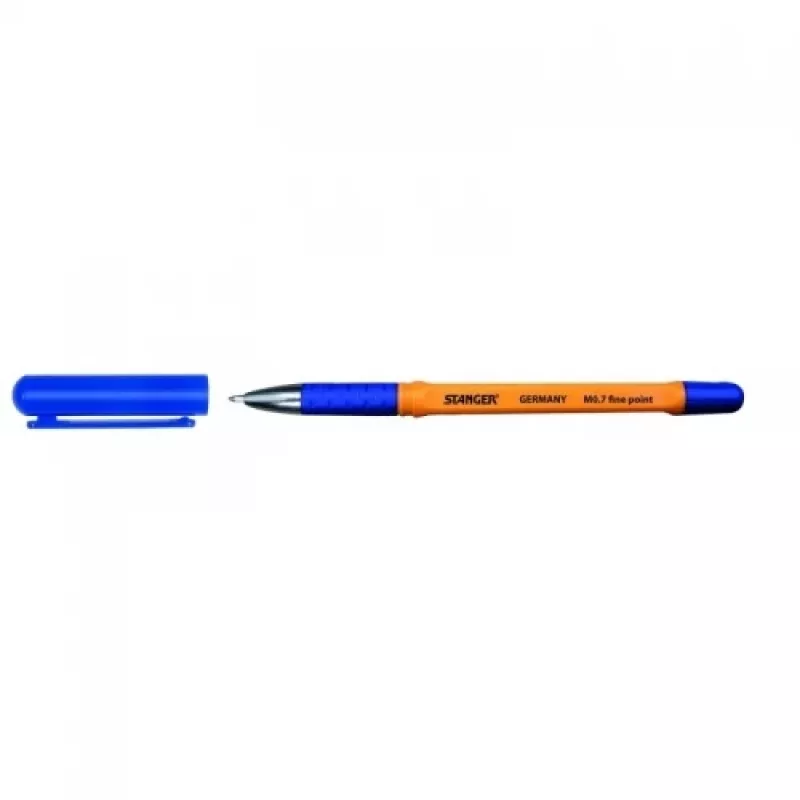 Esferográfica Stanger 18000300056 0,7 mm ponta fina com softgrip, tinta azul