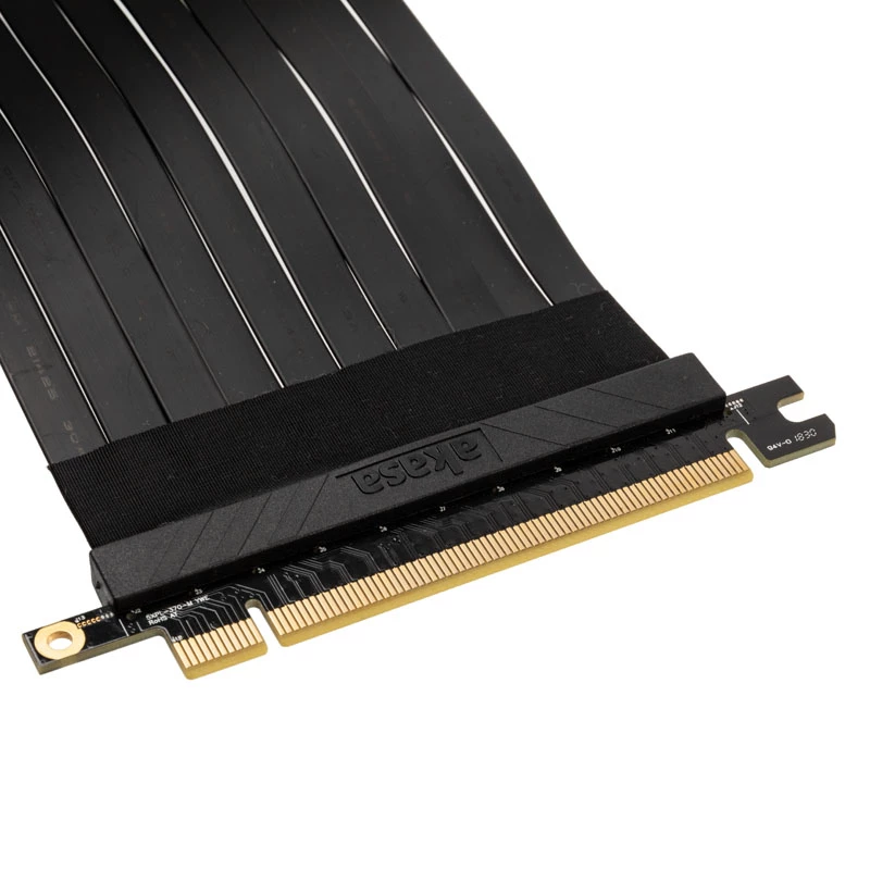 Cabo riser Akasa RISER preto X2 Premium PCIe 3.0 x16 20 cm