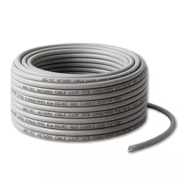 Cabo de rede UTP CAT6 cobre Cu 100 m cinzento – QOLTEC 54560